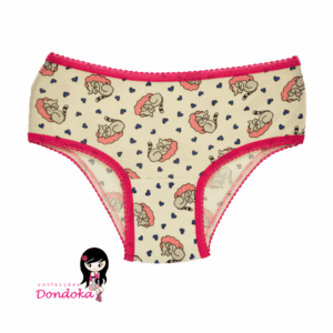 REF: 150 - CALCINHA INFANTIL ESTAMPADA COTTON 4% PA P/M/G
